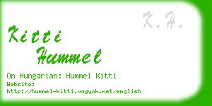 kitti hummel business card